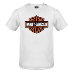 HD MEN'S BAR SHIELD DEALER TEE WHITE