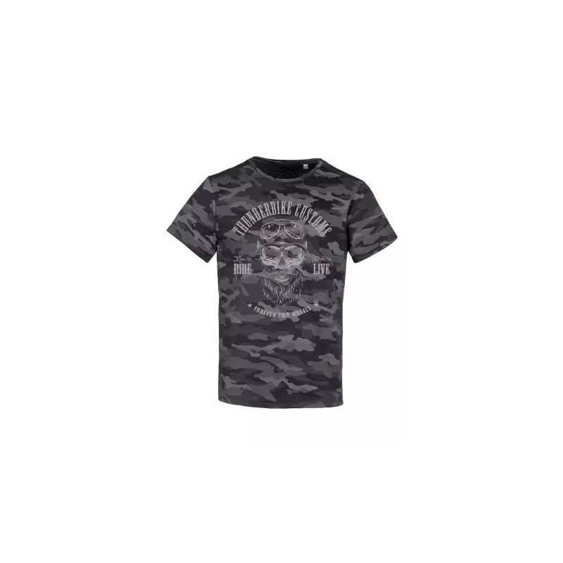 T-Shirt Bearded Skull black/grey