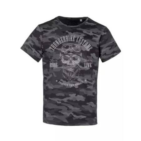 T-Shirt Bearded Skull black/grey