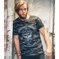 T-Shirt Bearded Skull black/grey