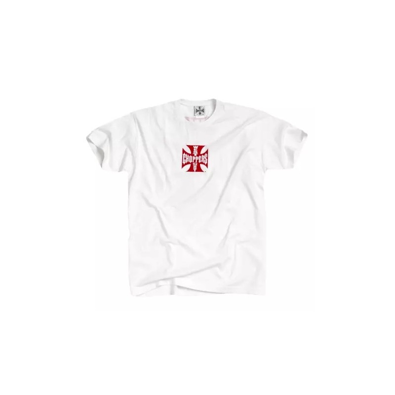 West Coast Choppers Cross T-shirt white/red 957220V