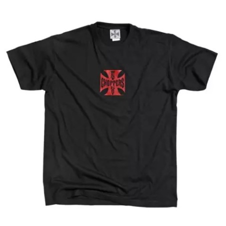 West Coast Choppers T-Shirt Iron Cross red black 957216V