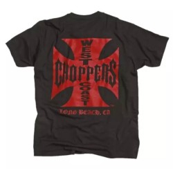 West Coast Choppers T-Shirt Iron Cross red black 957216V