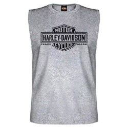 Harley-Davidson men´s Muscle Shirt Long Bar & Shield 1 grey R004535V