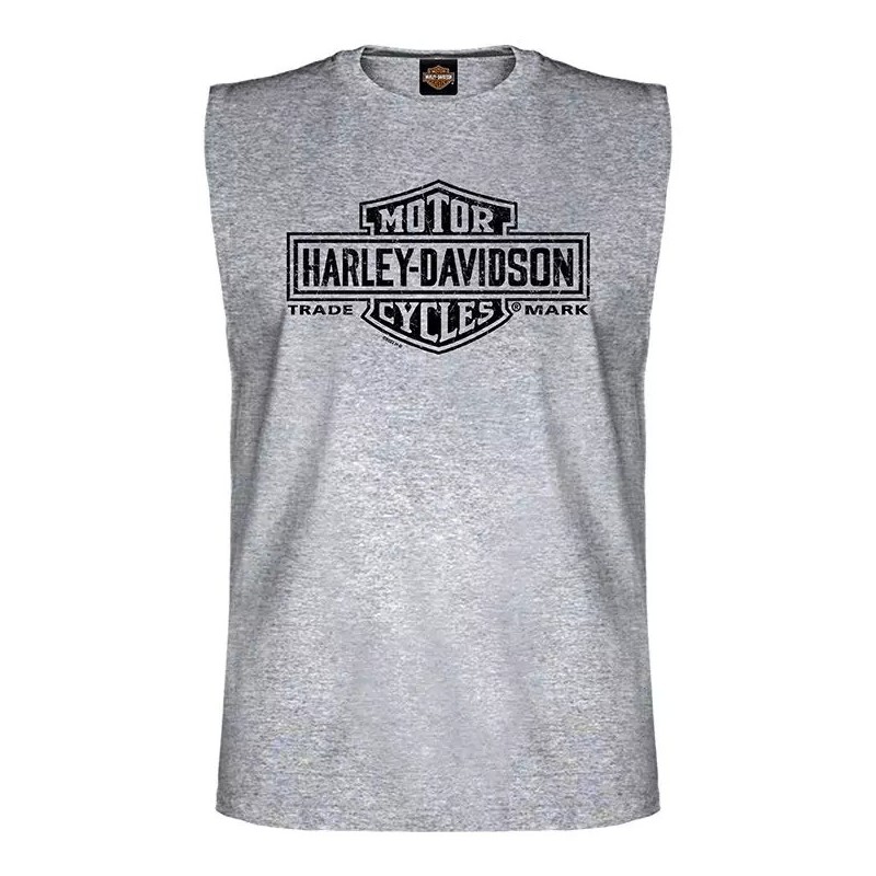 Harley-Davidson men´s Muscle Shirt Long Bar & Shield 1 grey R004535V