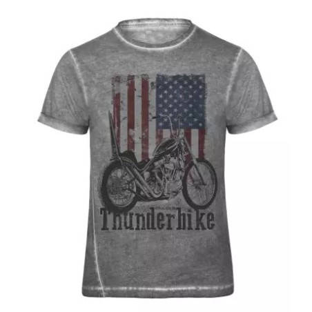 Thunderbike T-Shirt US Flag grey 19-31-1043V