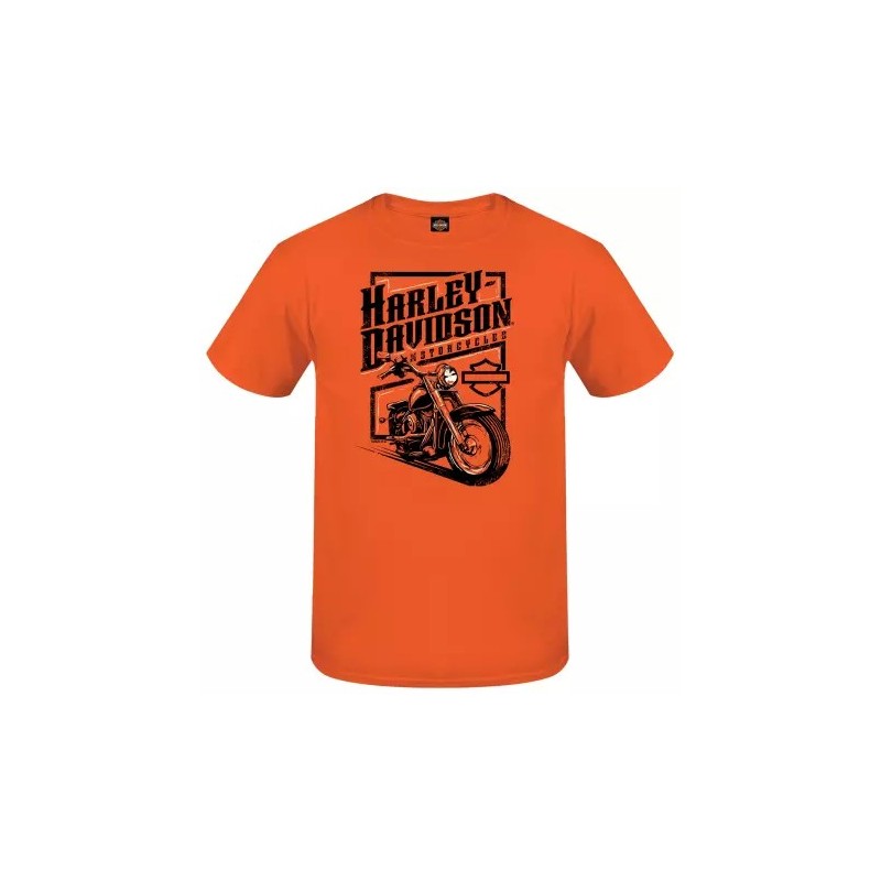 Harley-Davidson men´s T-Shirt Vertical Drive orange 3001762-ORNG