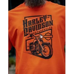 Harley-Davidson men´s T-Shirt Vertical Drive orange 3001762-ORNG