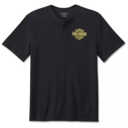 Harley-Davidson Henley T-Shirt Bar & Shield Racing black