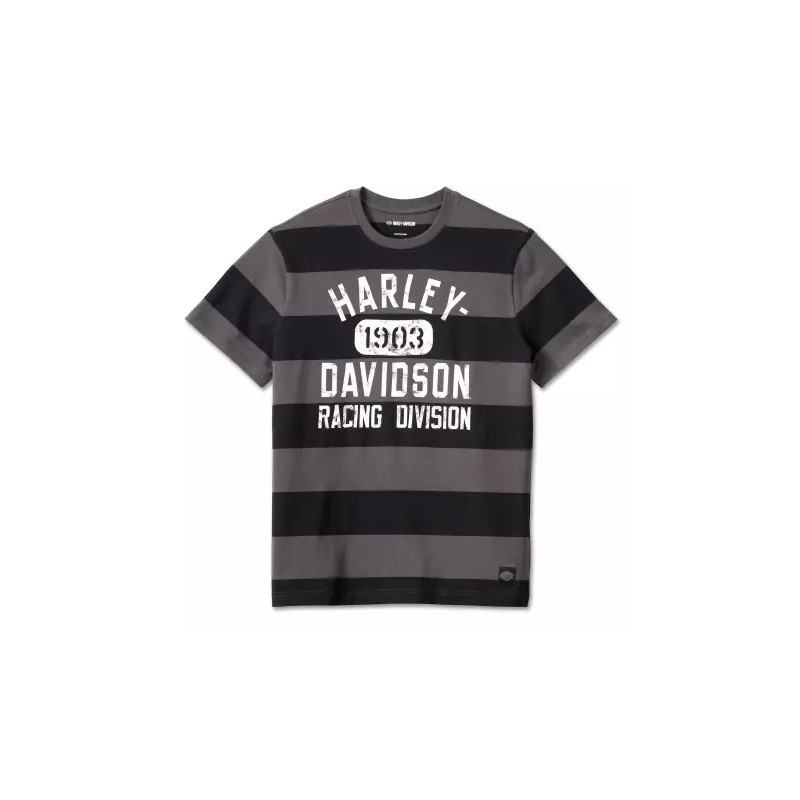 Harley-Davidson T-Shirt Racing Striped black/grey 96586-23VM