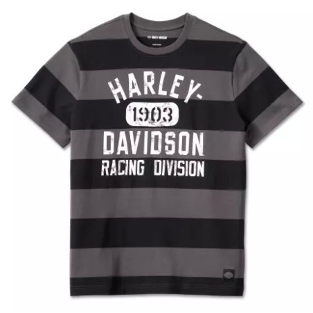 Harley-Davidson T-Shirt Racing Striped black/grey 96586-23VM