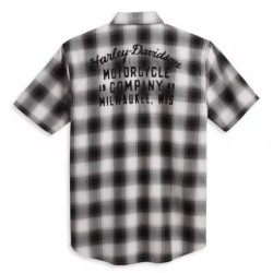 Harley-Davidson shortsleeve Shirt Balsam Plaid black/grey 96384-23VM