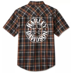 Harley-Davidson Short Sleeve Shirt Spirit of Freedom plaid black/orange
96556-24VM