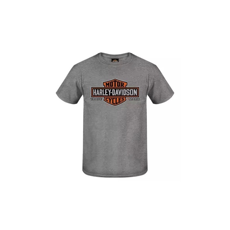 Harley-Davidson men´s T-Shirt Long Bar & Shield grey R004525V