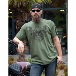 Harley-Davidson men´s T-Shirt Winged Chain green 3001801-MLGN