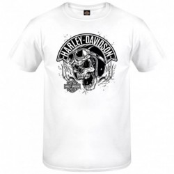 Harley-Davidson men´s T-Shirt Rocker Skull white 3001770-WHIT