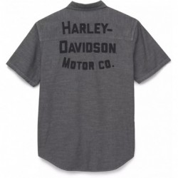 Harley-Davidson Shirt Amplifier Chambray grey 96376-22VM