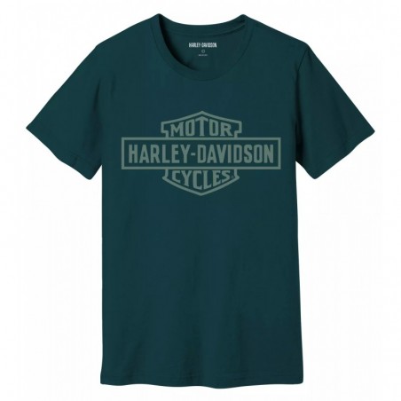 Harley-Davidson T-Shirt Bar & Shield teal blue 96062-23VM