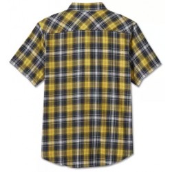 Harley-Davidson Short Sleeve Shirt Backing It In Plaid black/yellow 96452-24VM