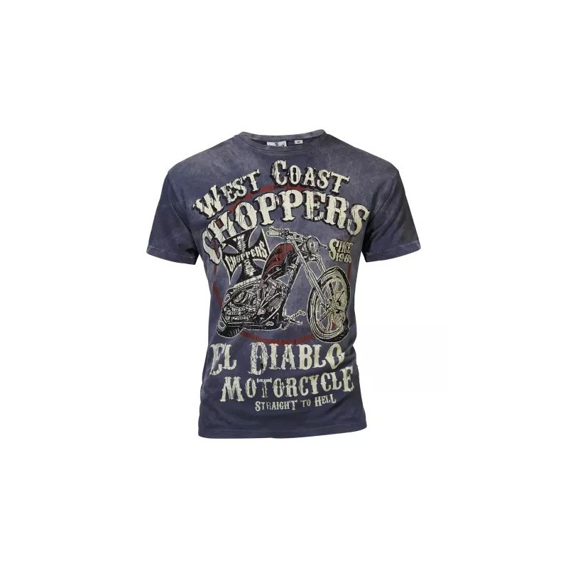 West Coast Choppers El Diablo T-Shirt Vintage Blue 993042V