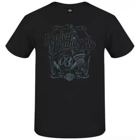 Harley-Davidson men´s T-Shirt Label Plug black 3001771-BLCK