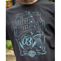 Harley-Davidson men´s T-Shirt Label Plug black 3001771-BLCK