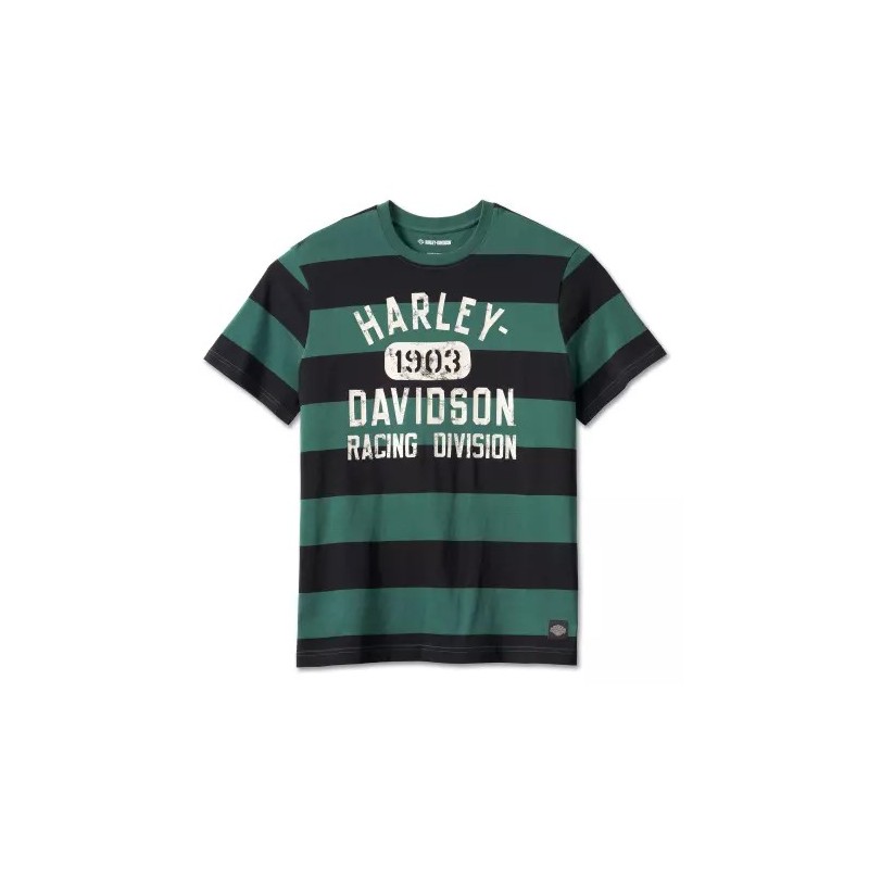 Harley-Davidson T-Shirt Racing Striped black/green 96587-23VM