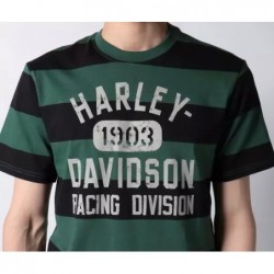 Harley-Davidson T-Shirt Racing Striped black/green 96587-23VM