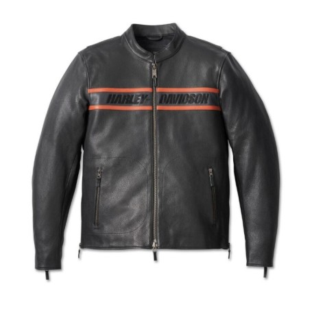 Men's Victory Lane II Leather Jacket - Black