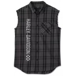 Harley-Davidson Blowout Shirt Tank Slapper Plaid black/grey 96471-24VM