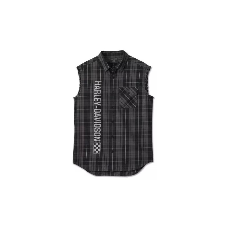 Harley-Davidson Blowout Shirt Tank Slapper Plaid black/grey 96471-24VM