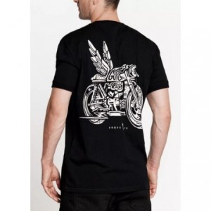 Pando Moto T-Shirt Wing Black MIKE-MOTO-WING