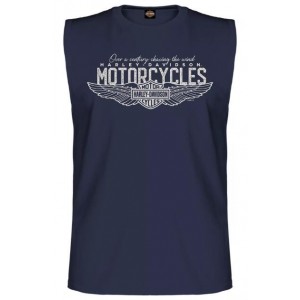 Harley-Davidson men´s Muscle Shirt Century Chasing blue 3001726-NAVY