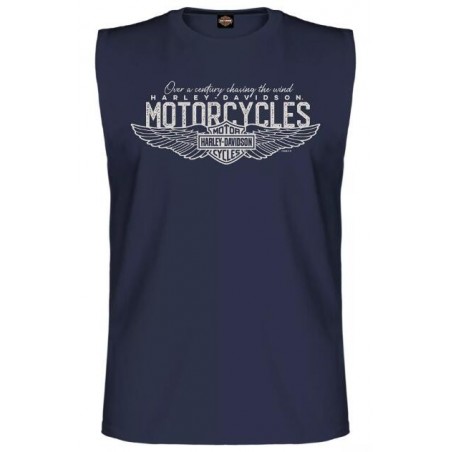 Harley-Davidson men´s Muscle Shirt Century Chasing blue 3001726-NAVY