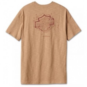 Harley-Davidson T-Shirt Bar & Shield 3D Pocket tan brown 96064-24VM