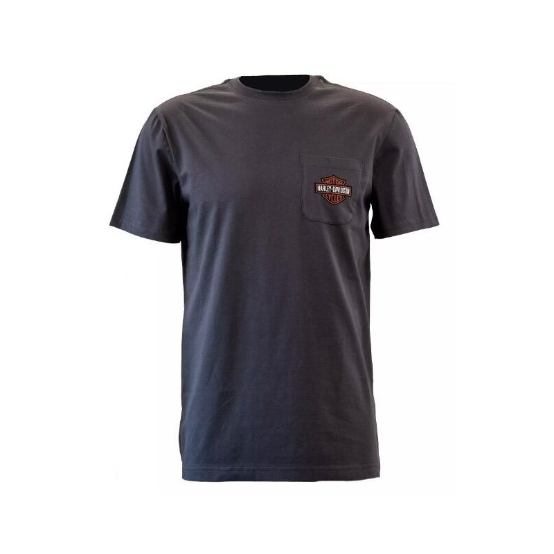 Harley-Davidson T-Shirt Bar & Shield Pocket dark grey 99059-22VM