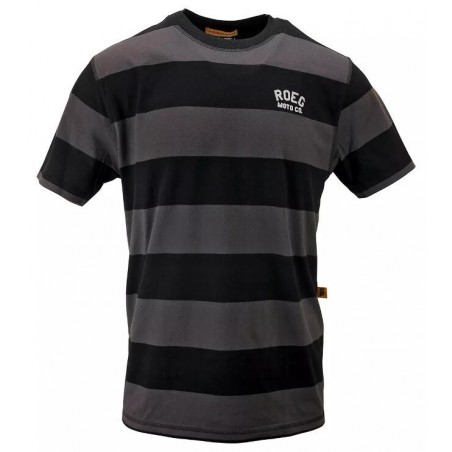 Roeg Cody Striped T-Shirt Black/Grey 920348V