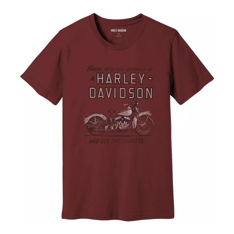 Harley-Davidson men´s T-Shirt Craftsmanship dark red 96066-23VM