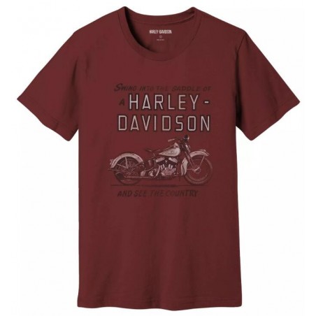 Harley-Davidson men´s T-Shirt Craftsmanship dark red 96066-23VM