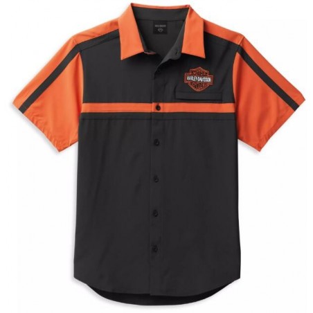 Harley-Davidson Shirt Coolcore Bar & Shield black/orange 99087-22VM