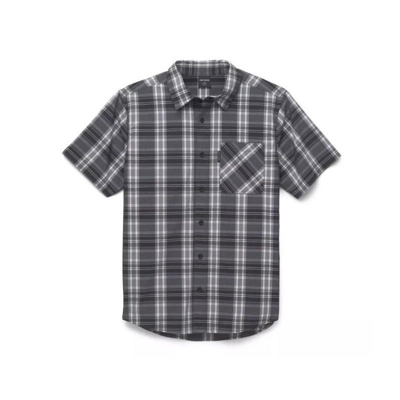 Harley-Davidson shortsleeve Shirt Plaid Bar & Shield grey 96380-22VM