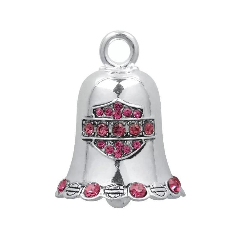 Harley-Davidson Ride Bell Pink Crystal Bar & Shield