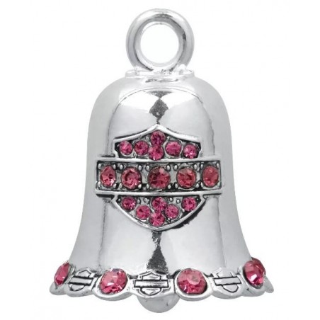 Harley-Davidson Ride Bell Pink Crystal Bar & Shield