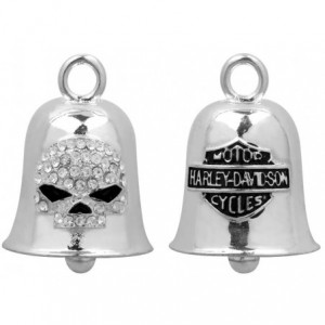 Harley-Davidson Ride Bell White Crystal Skull