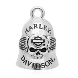 Harley-Davidson Ride Bell Skull & Wing silver HRB045