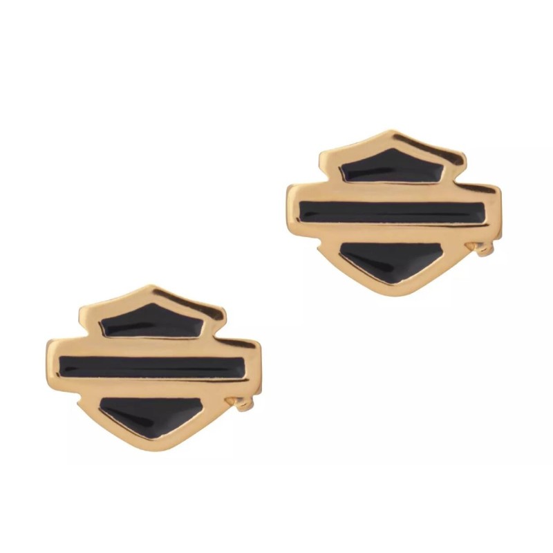 Harley-Davidson Earrings Bar & Shield Gold Plated silver HDE0485