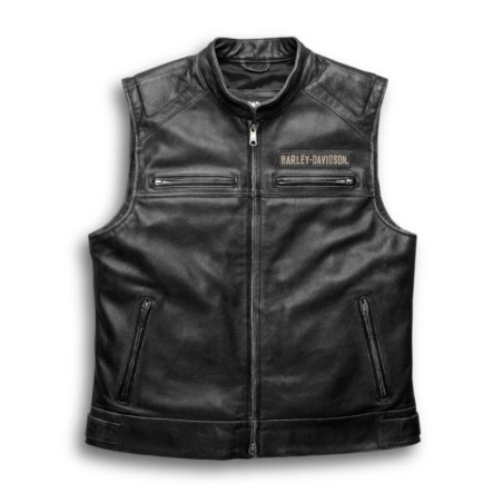 Men's Passing Link Leather Vest|Second hand low price sale