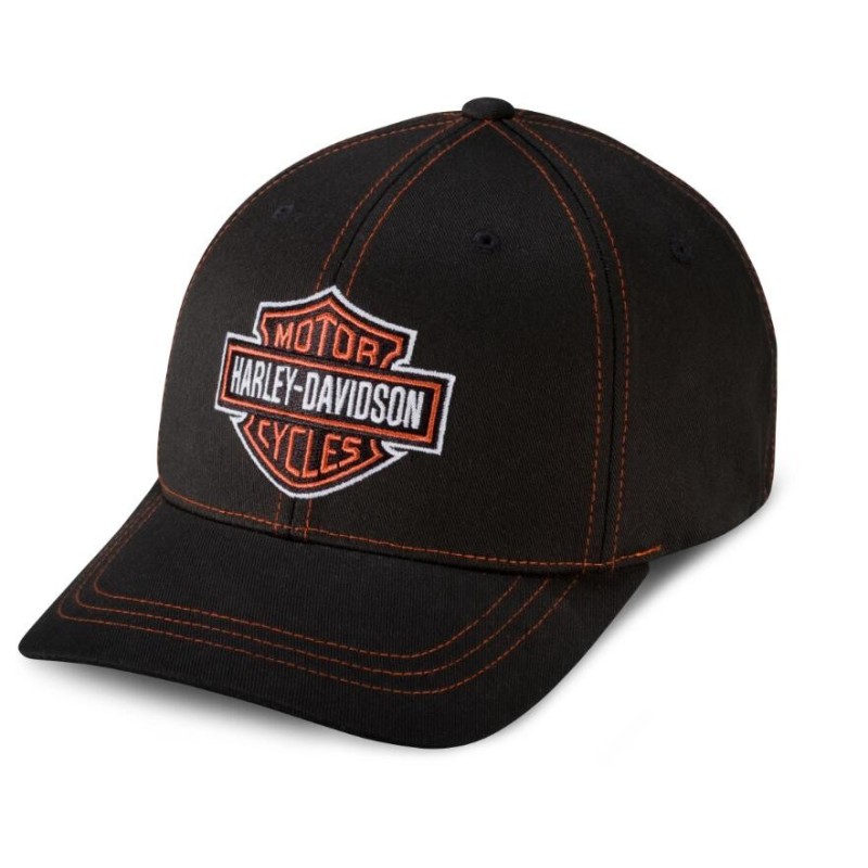 Contrast Stitch Logo Stretch Cap