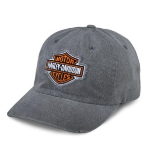 Grey Frayed Logo Cap