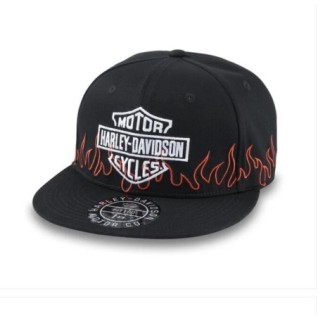 Flames Fitted Hat - Black Beauty In Stock Size M